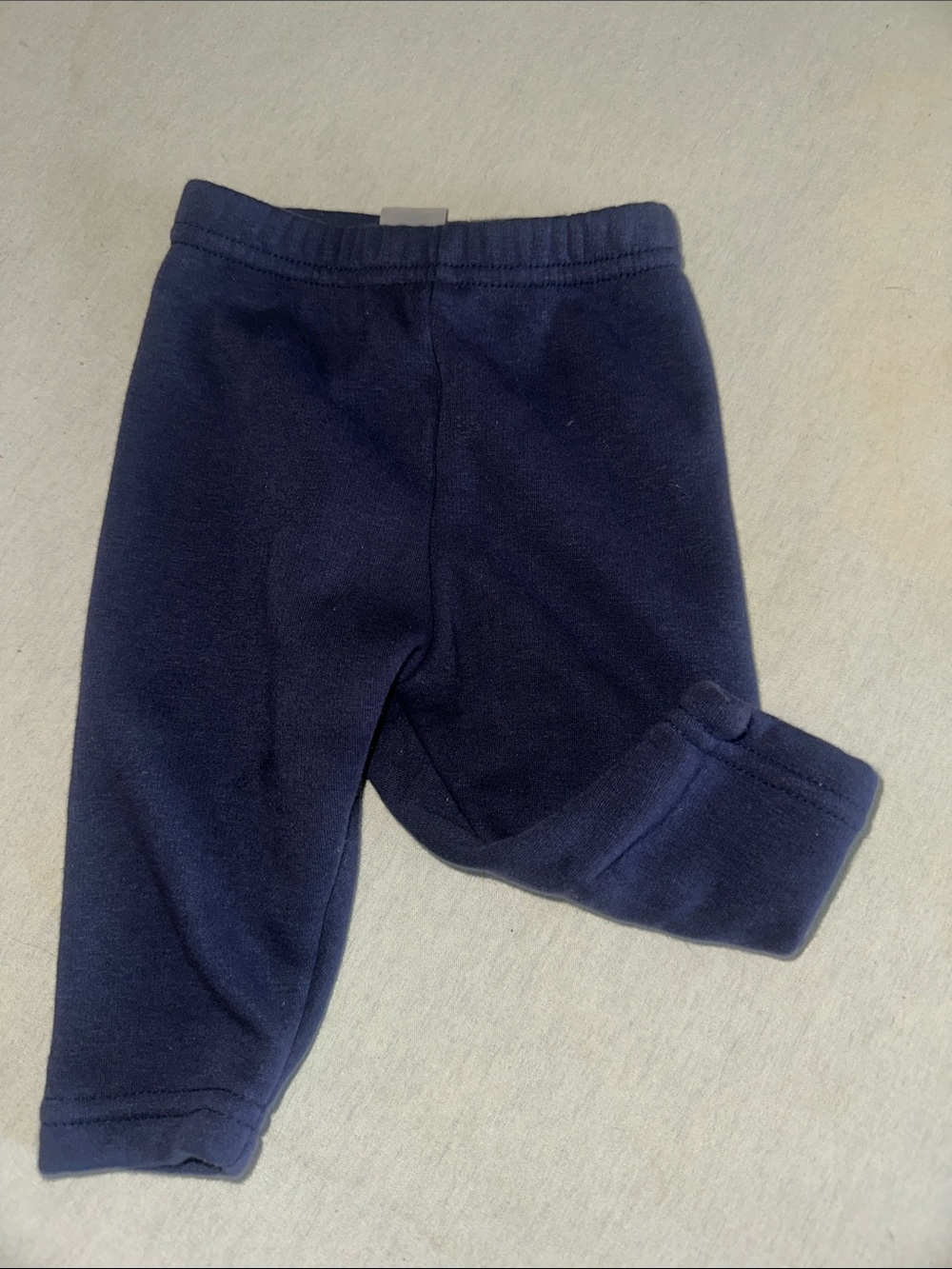 Kids Size 6M Navy Baby Leggings - Soft Cotton Blend Sweat Pants